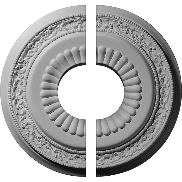 Ekena Millwork Lauren Ceiling Medallion, Two Piece (Fits Canopies up to 6 1/4"), 20 5/8"OD x 6 1/4"ID x 1 3/8"P CM20LN2 - main